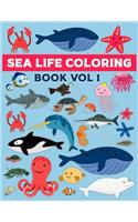 Sea Life Coloring Book Vol 1: Sea Coloring Book.Sea Coloring Book For Kids.50 Story Paper Pages. 8.5 in x 11 in Cover.