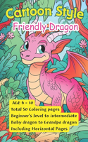 50 friendly dragon coloring book