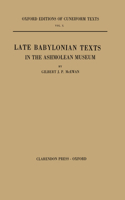 Late Babylonian Texts in the Ashmolean Museum