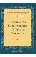 Legislaciï¿½n Sobre Salitre y Bï¿½rax En Tarapacï¿½ (Classic Reprint)