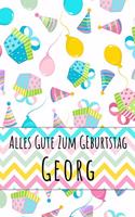 Alles Gute zum Geburtstag Georg: Kariertes Notizbuch mit 5x5 Karomuster für deinen personalisierten Vornamen