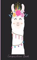 Composition Book: College Ruled Line Paper Composition Notebook for College, School, Journaling, or Personal Use. A Back to School Must Have Cute LLama Cover