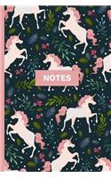 Notes: A Whimsical Magical Unicorn, Cupcakes and Doodle Rainbows Notebook Journal - Magical Forest Fairies, Llama, Caticorn, Unicorn - I Believe in Unicorn