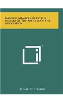 Masonic Membership of the Signers of the Articles of the Association