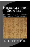 Hieroglyphic Sign List