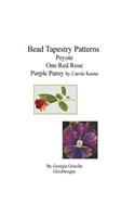 Bead Tapestry Patterns Peyote One Red Rose Purple Pansy by Carole Keene