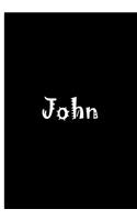 John - Black Personalized Journal / Notebook / Blank Lined Pages
