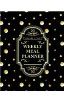 Weekly Meal Planner: Breakfast - Lunch - Dinner - Dessert Weekly Planning (Gold Sparkling Design)