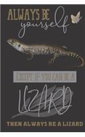 Always be yourself except if you can be a Lizard then always be a Lizard
