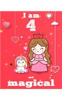 unicorn journal i am 4 and magical