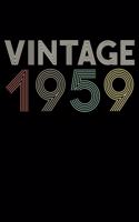 Vintage 1959 Notebook Birthday Gift