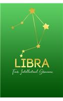 Libra. Fair. Intellectual. Gracious.: Zodiac Sign Notebook - Blank, Lined 6x9 inch Journal for Note-taking & Journaling - Astrology Constellation Inspired Notebook - Pretty Emerald Green