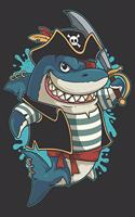 2020 Week To View Dated Planner Diary: 6x9 Inches Paperback Pirate Shark