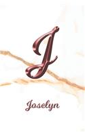 Joselyn: Sketchbook - Blank Imaginative Sketch Book Paper - Letter J Rose Gold White Marble Pink Effect Cover - Teach & Practice Drawing for Experienced & As