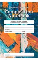 Abstract Art Theme Ruled Composition Notebook