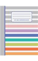 Rainbow Stripe ? Composition Notebook ? Dot Grid: Multi-Colored Book or Journal for School, Work or Play