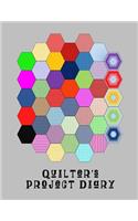 Quilter's Project Diary: Hexagon Quilting Projects Journal (Quilts Design Draft Paper Notebook)