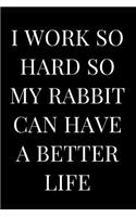 I Work So Hard So My Rabbit Can Have a Better Life