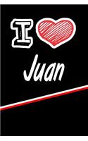 I Love Juan: Blank Recipe Cookbook 120 Pages 6x9