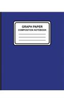 Graph Paper Composition Notebook: Solid (Blue), 7.5" x 9.25", Graph Paper / Grid Notebook, 100 Pages, Professional Binding