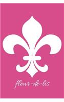 fleur-de-lis - Fuchsia Blank Notebook