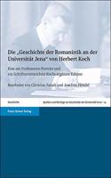 Die 'Geschichte Der Romanistik an Der Universitat Jena' Von Herbert Koch
