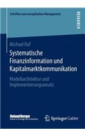Systematische Finanzinformation Und Kapitalmarktkommunikation