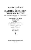 Encyklopädie Der Mathematischen Wissenschaften Mit Einschluss Ihrer Anwendungen