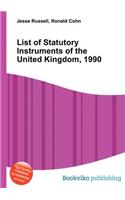 List of Statutory Instruments of the United Kingdom, 1990: (English)