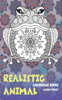 Realistic Animal Coloring Book - Large Print