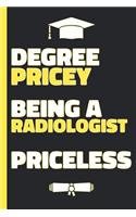 Degree Pricey Being A Radiologist Priceless: Lined Notebook Funny Graduation Gift for New Radiologists - Practical Alternative to a Card