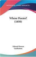 Whose Poems? (1850)