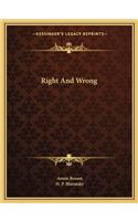 Right and Wrong