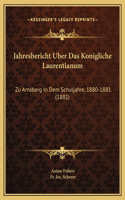 Jahresbericht Uber Das Konigliche Laurentianum