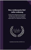 Neu-verbesserte Hof-raths-ordnung