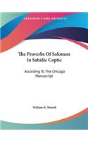 Proverbs Of Solomon In Sahidic Coptic