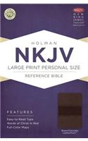 NKJV Large Print Personal Size Reference Bible, Brown