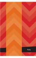 Etchbooks Ruby, Chevron, Wide Rule