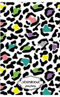 Notebook Journal Dot-grid, Colorful Tiger Pattern