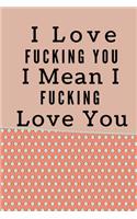 I Love Fucking You I Mean I Fucking Love You: Funny Novelty Valentines Day Gift-Small Lined Notebook