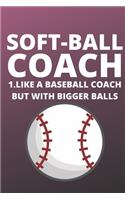 Soft-Ball Coach 1.Like A Baseball Coach But With Bigger Balls