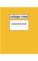 College Ruled Composition Book