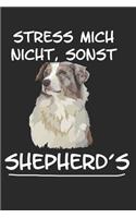 Stress mich nicht sonst Shepherds: Taschenkalender für Sept. 2019 bis Dezember 2020 A5 Terminplaner Wochenplaner Terminkalender Wochenkalender Organizer mit Australian Shepherd Hunder