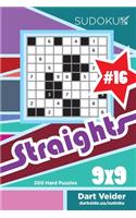 Sudoku Straights - 200 Hard Puzzles 9x9 (Volume 16)