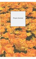 Prayer Journal Book // Flower Background, 6x9 in, 100 pages.