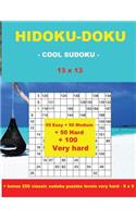 Hidoku-Doku - Cool Sudoku -13x13- 50 Easy +50 Medium + 50 Hard + 50 Very Hard