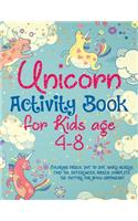 Unicorn Activity Book for Kids age 4-8