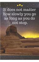 It Does Not Matter How Slowly You Go as Long as You Do Not Stop