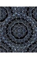 Journal Notebook Flower Mandala Pattern 11: 172 Lined Numbered Pages With 3 Index Pages For Easy Organization in Large 8 x 10 Size For Journaling, Writing, Planning or Doodling.(54 Artsy Lined Journals)