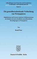 Die Grenzuberschreitende Verbuchung Von Wertpapieren
